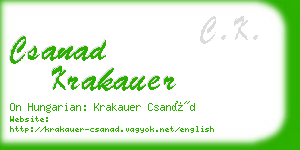 csanad krakauer business card